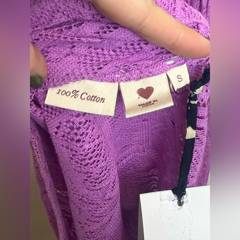 Alix of Bohemia Celeste Fig Crochet Lace Maxi Dress Orchid Small NWT - Picture 7 of 8